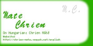 mate chrien business card